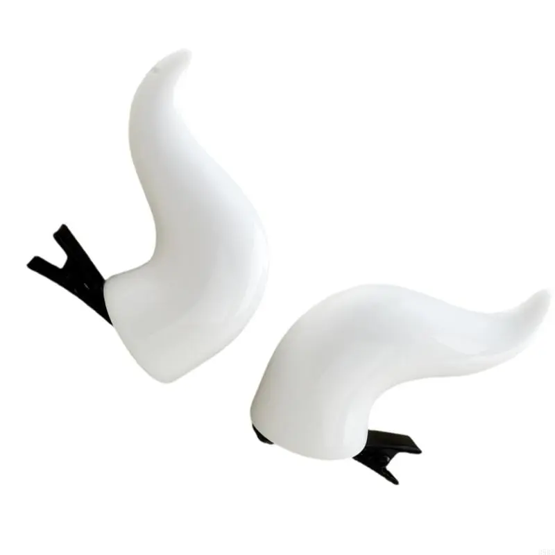 652F 1 Pair Devil Horn Hair Clip for Halloween Cosplay Costume Accessory Horn Hair Pin Adult Anime Props Dressingup Headwear