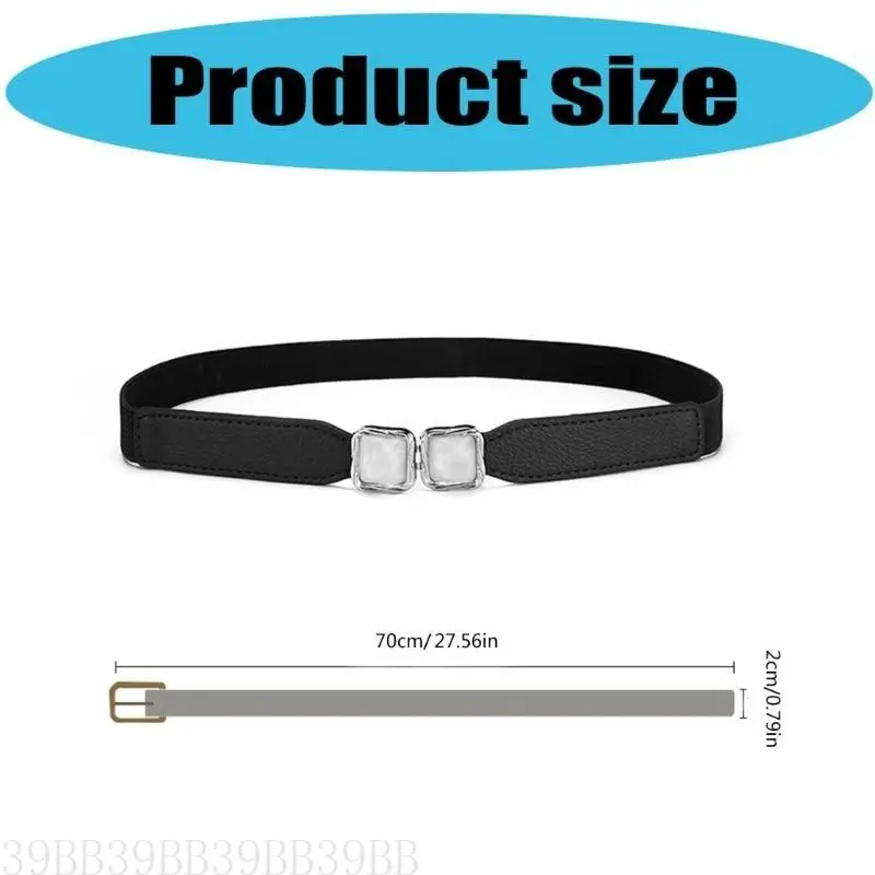 652F Women's Elastic Dress Belt With Metal Hook Buckle Adjustable Waistband For Female Comfortable And Stylish Everyday Use