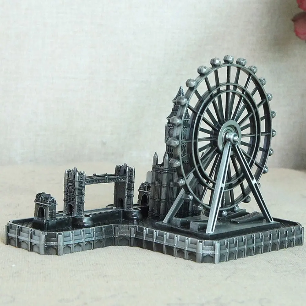 Metal London Eye Big Ben Tower Bridge Vintage Creative London Group Buildings Retro Simulated Miniatures Statue Sculpture Gift