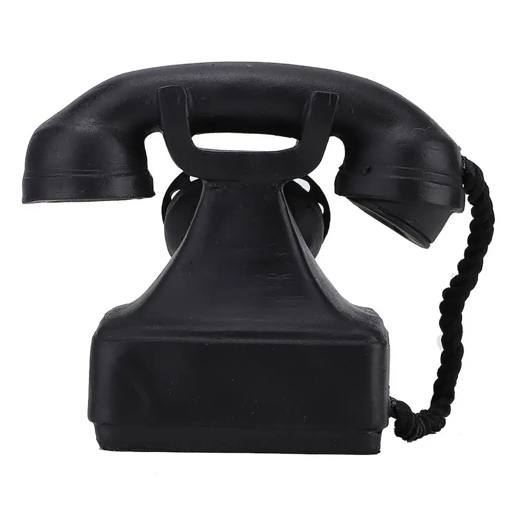 Resin Art Telephone Model Handmade Classic Decorative Phone Ornaments American Style Retro Telephone Ornaments Desk Decor