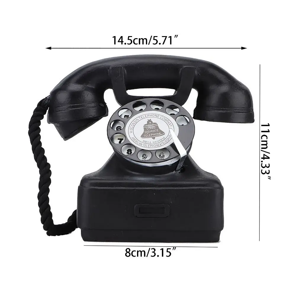 Resin Art Telephone Model Handmade Classic Decorative Phone Ornaments American Style Retro Telephone Ornaments Desk Decor