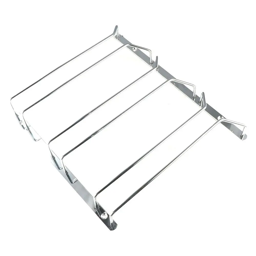 Silver Useful High Glass Rack Single Row Multiple Size Double Row Glass Holder Wine Rack Goblet Holder Wine Glass Rack