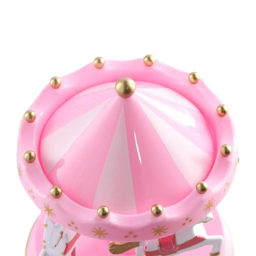 Exquisite Design Carousel Music Box Easy Use Carousel Ferris Wheel Ornaments Painted Plastic Carousel Cake Accessories Cake