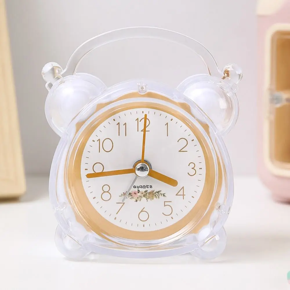 Cartoon Luminous Luminous Alarm Clock With Light Cute Silent Alarm Clock Rural Small Desk Clock Table
