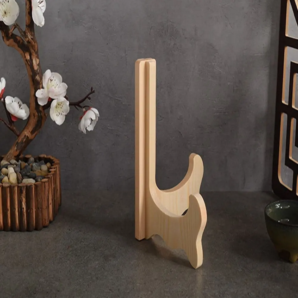 Wooden Universal Sturdy Tea Cake Dish Decorative Storage Rack Display Rack Display Stand Display Holder Easel Plate