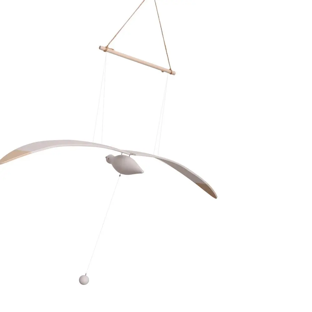 Wooden Flying Seagull Hanging Ornament Elegant Creative Flying Flapping Seagull Crafts Vintage Mediterranean Air Charm