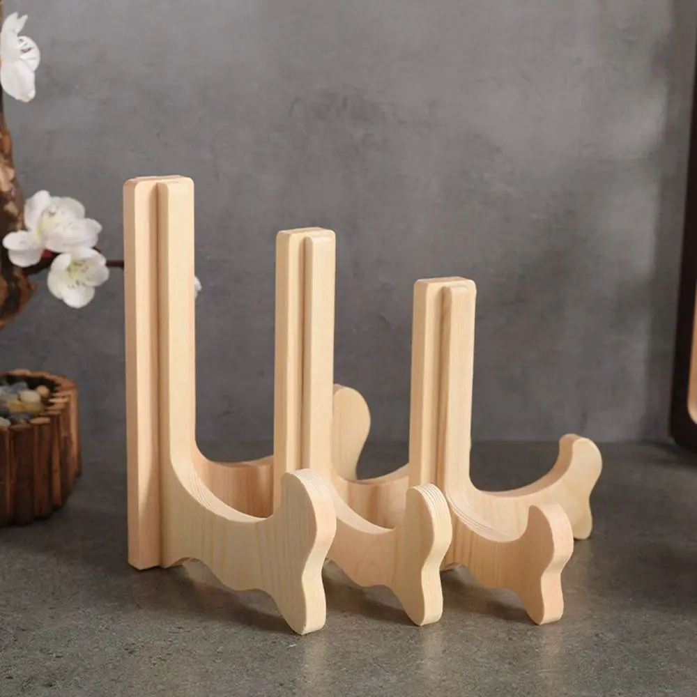 Wooden Universal Sturdy Tea Cake Dish Decorative Storage Rack Display Rack Display Stand Display Holder Easel Plate