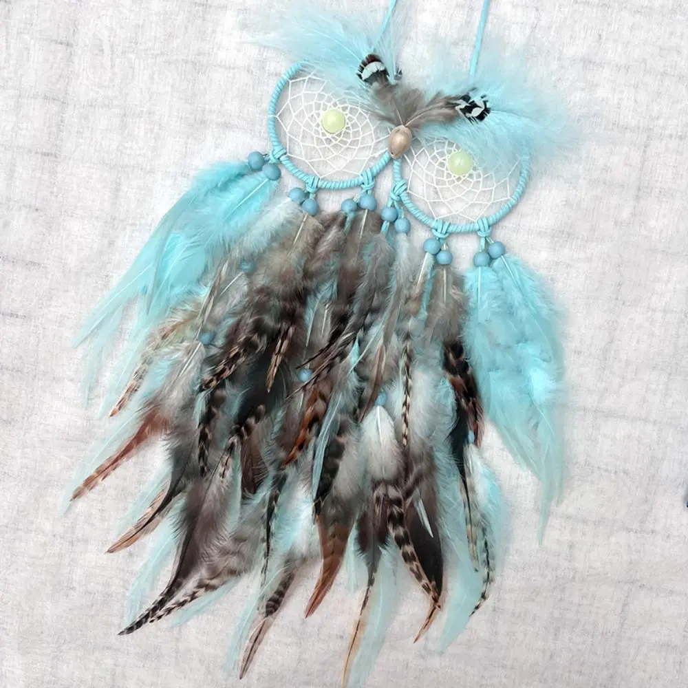 Wall Art Handmade Owl Dream Catcher Net Creative Exquisite Smart Bird Dreamcatcher Colorful Funny Wall Hanging Pendant Window