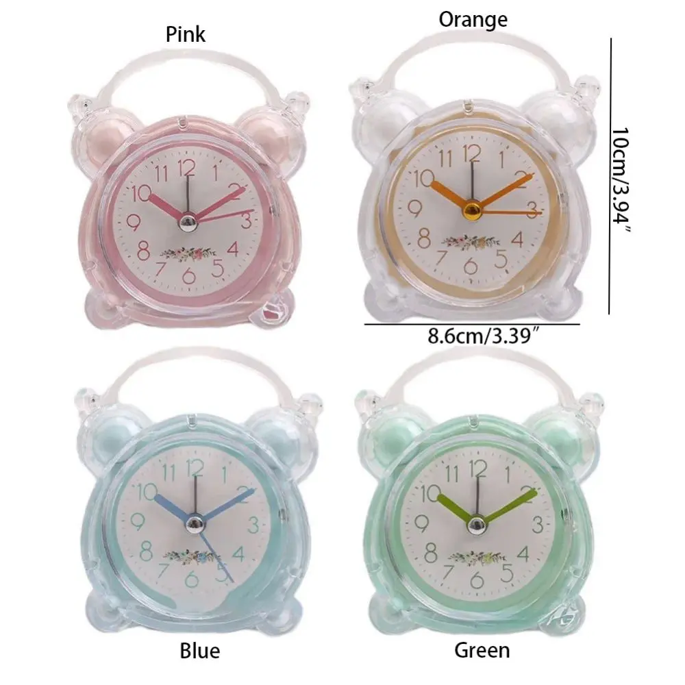 Cartoon Luminous Luminous Alarm Clock With Light Cute Silent Alarm Clock Rural Small Desk Clock Table