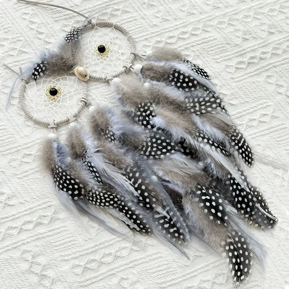 Wall Art Handmade Owl Dream Catcher Net Creative Exquisite Smart Bird Dreamcatcher Colorful Funny Wall Hanging Pendant Window