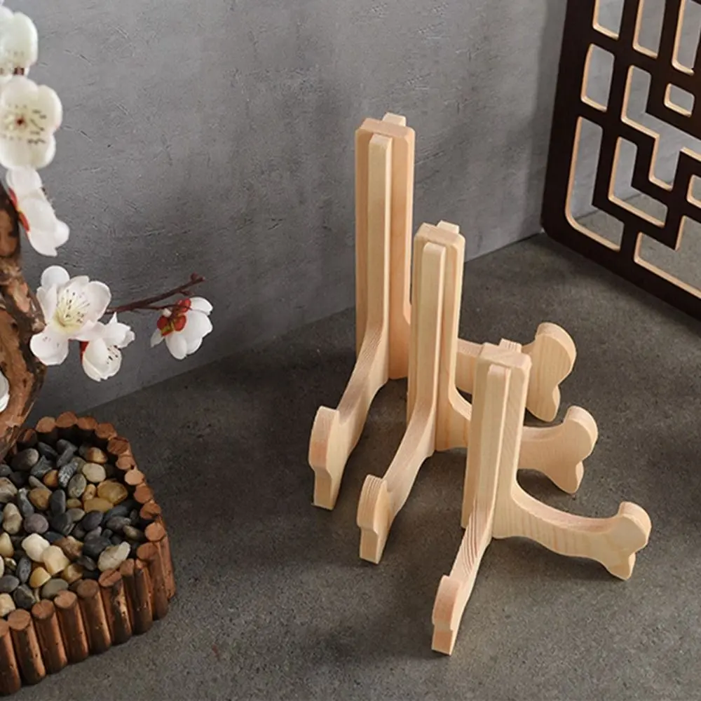 Wooden Universal Sturdy Tea Cake Dish Decorative Storage Rack Display Rack Display Stand Display Holder Easel Plate