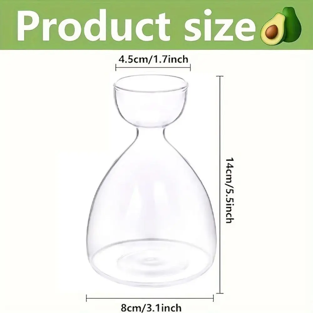 Small Avocado Planting Vase Heat-resistant Exquisite Avocado Hydroponic Bottle Simple Transparent Breeding Container Indoor
