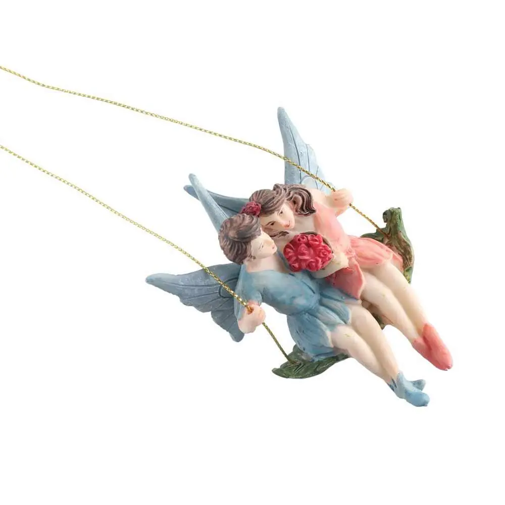 Romantic Scene Decoration Creative Landscape Couple Figurines Resin Craft Micro Landscape Flower Fairy