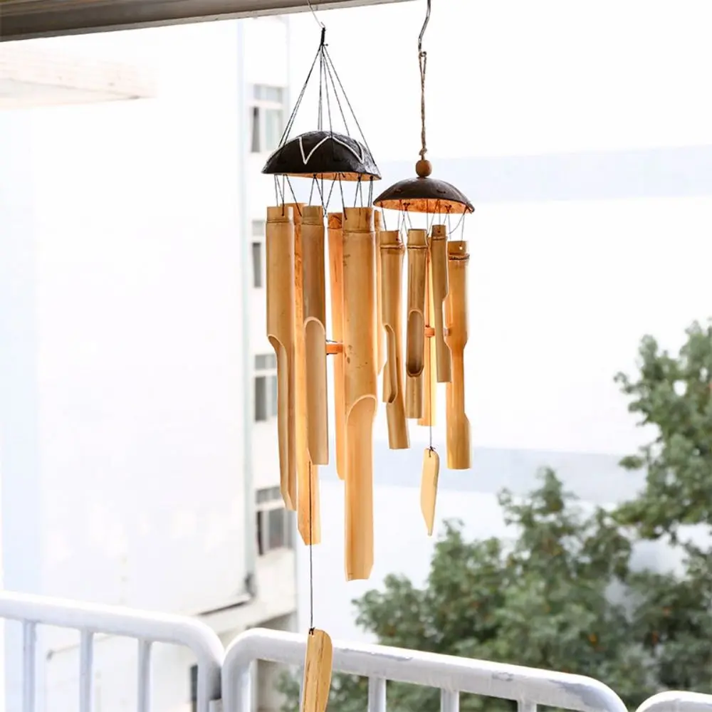 Use Creative Wall Hanging Weather Resistance Tea Room Outdoor Decoration Door Pendant Bell Tube Wind Chime Handcrafted Gift