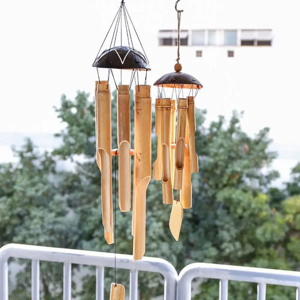 Use Creative Wall Hanging Weather Resistance Tea Room Outdoor Decoration Door Pendant Bell Tube Wind Chime Handcrafted Gift