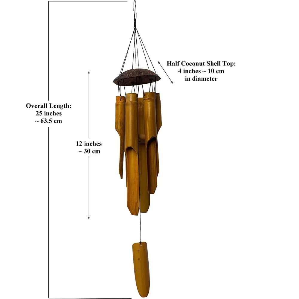 Use Creative Wall Hanging Weather Resistance Tea Room Outdoor Decoration Door Pendant Bell Tube Wind Chime Handcrafted Gift