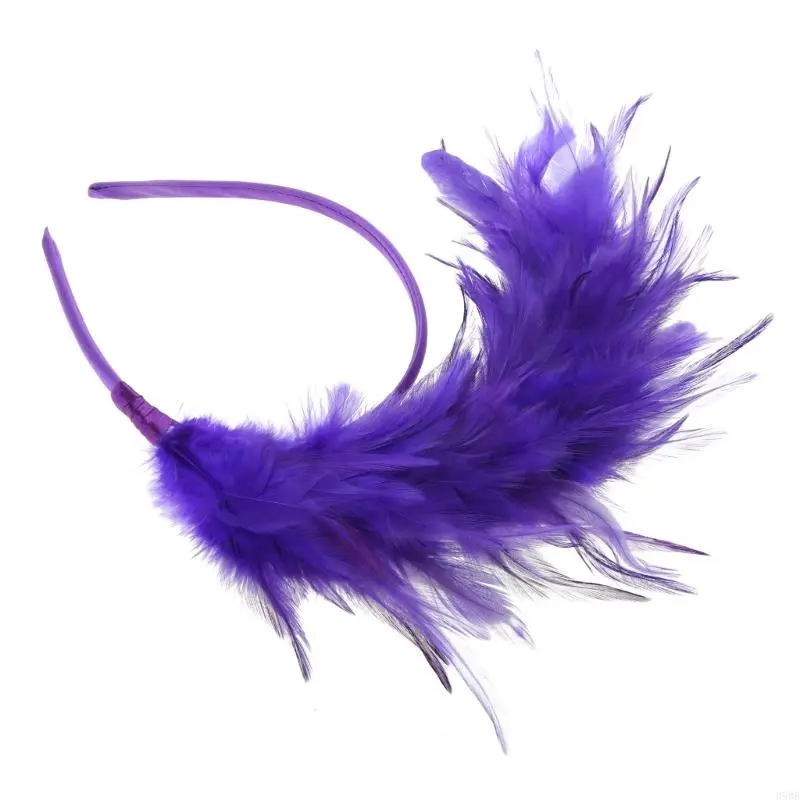 Headband 1920s Burlesque Headpiece With Feathers Flapper Headband Flapper Headpiece Mardi Gras Headband