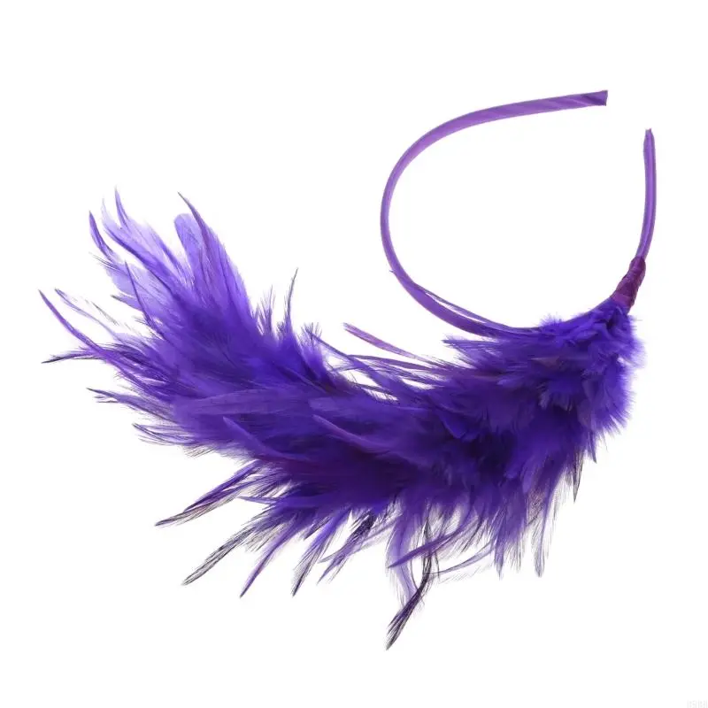Headband 1920s Burlesque Headpiece With Feathers Flapper Headband Flapper Headpiece Mardi Gras Headband