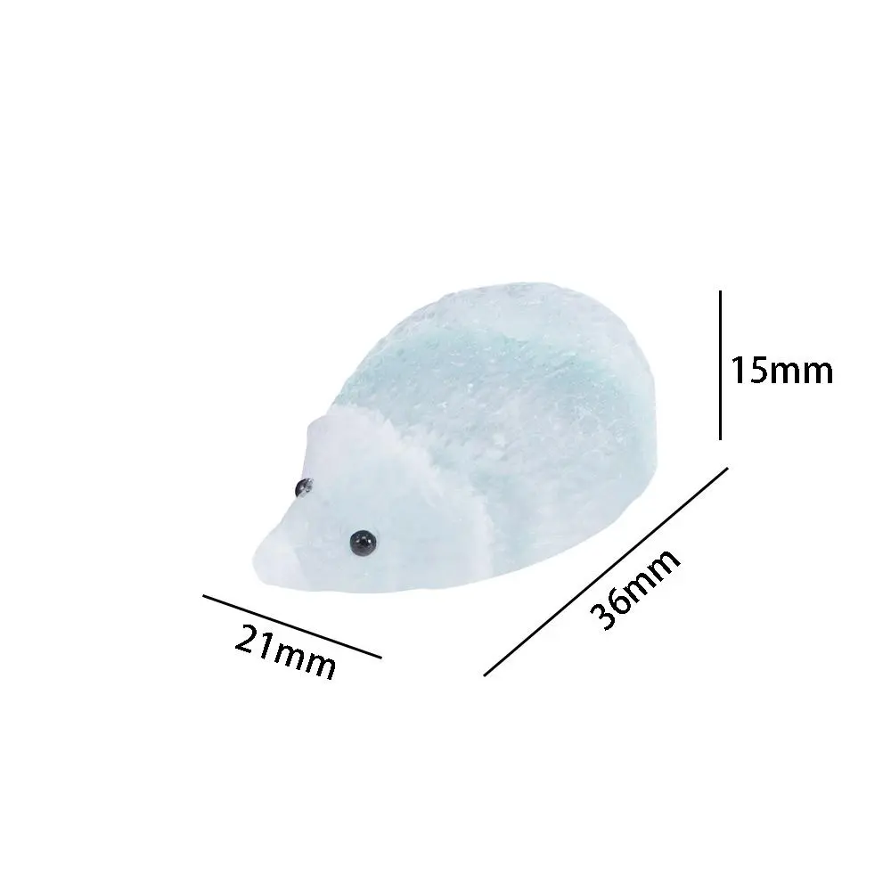 Mini Stone Rainbow Handicrafts Decorations Fluorite Hedgehog Figurines Quartz Crystal