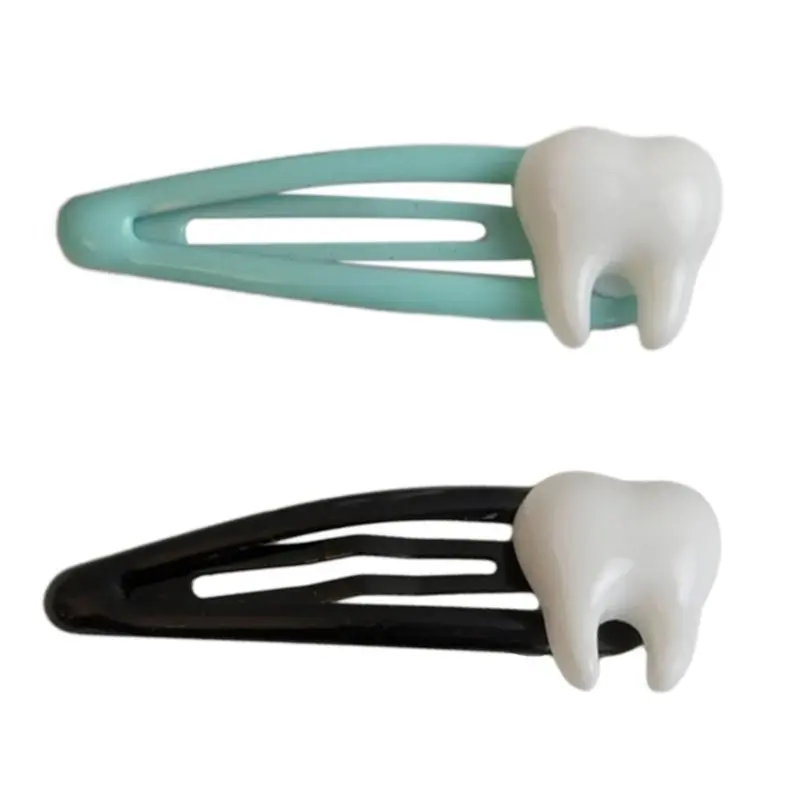 652F Tooth Clip Hairpin Y2K Girls Ornaments Headdress Hair Accessories Harajuku Barrettes Clip Bangs Hairpin