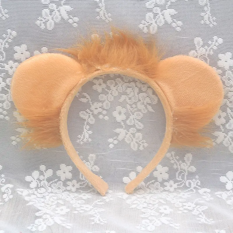 652F Lion Costume Set Ears Headband Tail Gloves  Tutu Animal Fancy Costume Kit Accessories Halloween Cosplay Accessories
