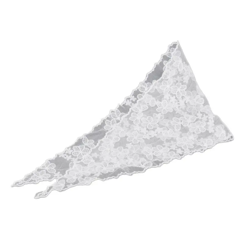 652F Fashionable Lace Scarf Delicate Embroidery Headwear Wrap Cloth Comfortable for Everyday Commute or Special Occasion