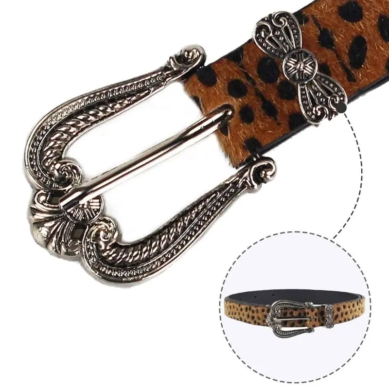 652F Girls Retro Waist Belt for Daily Costume Hot Jewelry Waist Body Jewelry for Party Jeans Belt Cowboy Chain