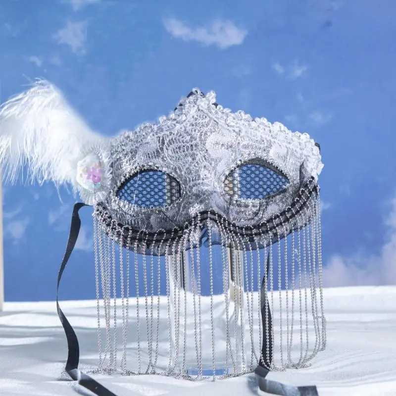 39BB Festival Mask Performances Mask Costume Props Half Face Mask for Halloween Carnivals Mask Masquerade Party Wedding Mask
