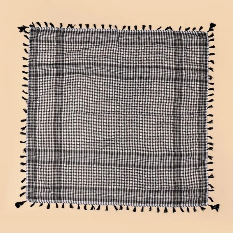 652F Versatile Headwrap Shemagh Scarf for Muslims Arab Keffiyeh Headscarf for Arabian Dubai  Tactics Neck Wrap Scarf