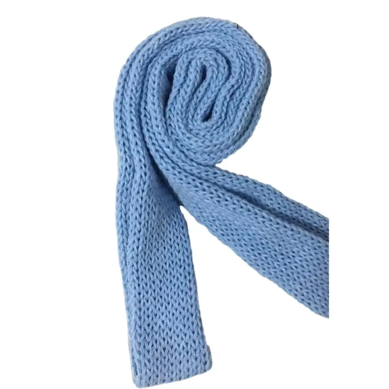 652F Strip Scarf for Women Long Skinny Belt Necktie Neck Scarf Y2K Girls Photo Props Long Neckerchief Skinny Scarf Necktie