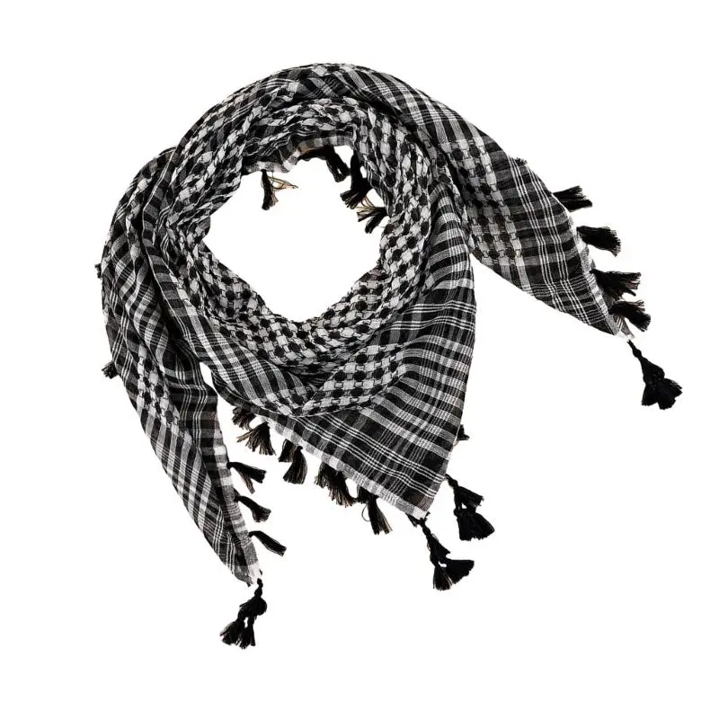 652F Versatile Headwrap Shemagh Scarf for Muslims Arab Keffiyeh Headscarf for Arabian Dubai  Tactics Neck Wrap Scarf