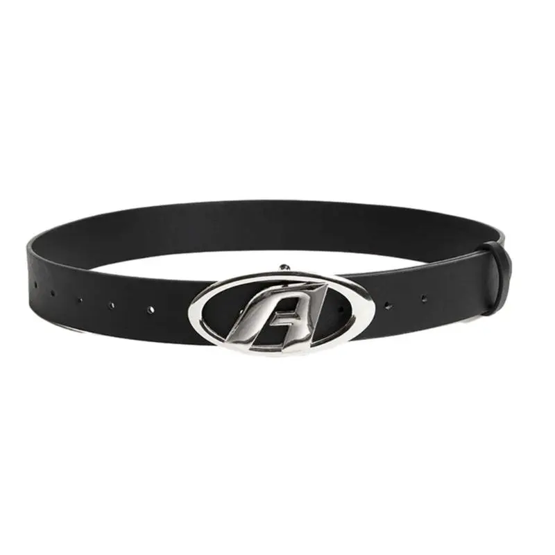39BB Adjustable Letter Shape Buckles Thin Waist Belt Modern Style Belt Hot Girls Women Waist Belt for Coat Skirts Jeans
