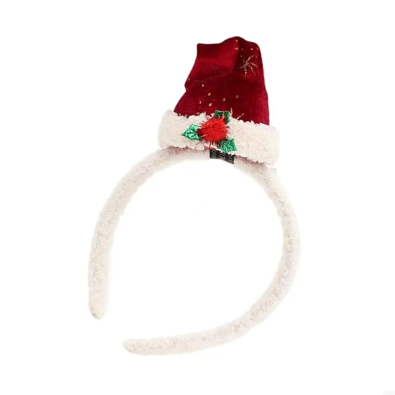 Santa Hats Headband Christmas Snowflake Headwear Christmas Party Photo Props Party Headwear Holiday Accessories