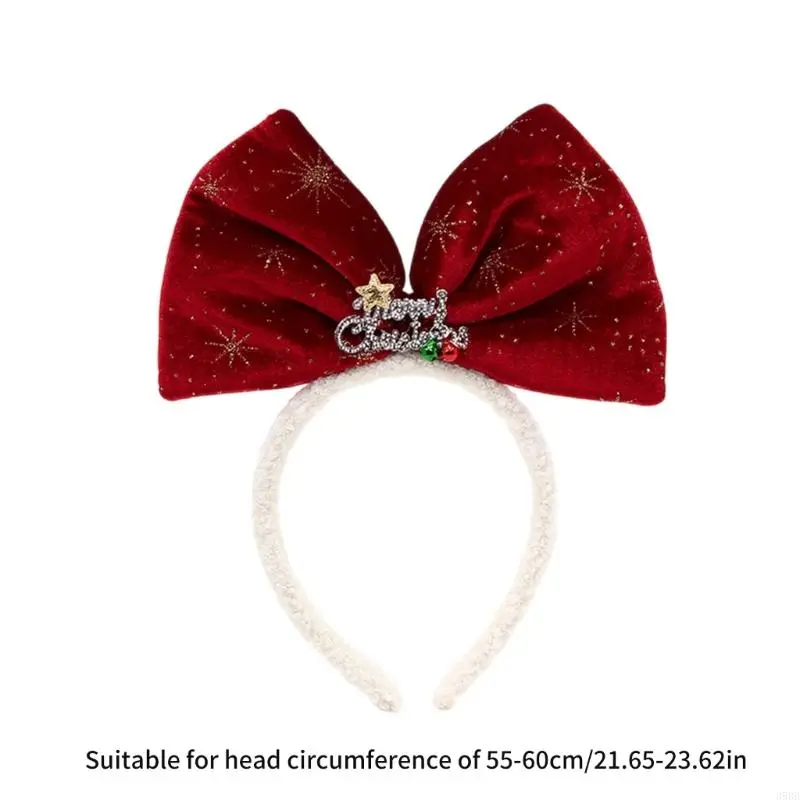 Santa Hats Headband Christmas Snowflake Headwear Christmas Party Photo Props Party Headwear Holiday Accessories