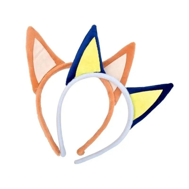 652F Plush Puppy Ears Hair Hoop and Plush Tail Set Party for Children Halloween Role Playing Cartoon Costume Props