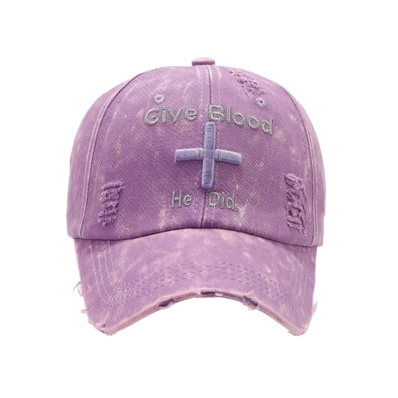 652F Distressed Baseball Hat With Letter Embroidery Adjustable Snapbacks Hat For Women Teens Music Festival And Daily Wear