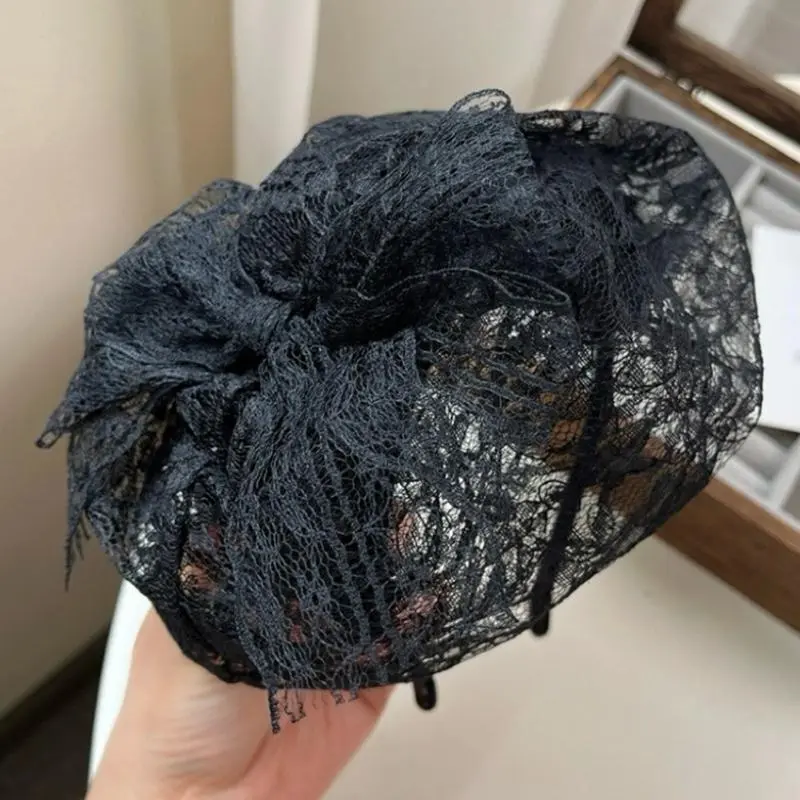 652F Fashion Lace Headband Fascinator Headband Adjustable Headpieces Party Hair Accessory Decoration For Evening Event