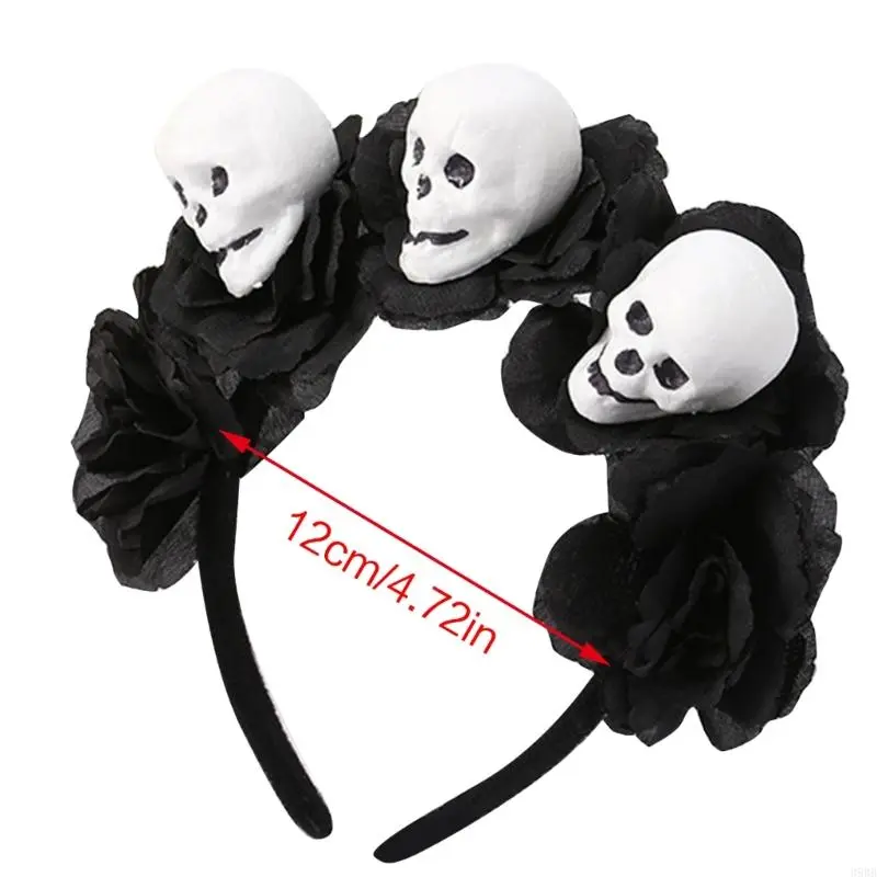 652F Halloween Skull Head Headband Headband Hair Hoop Headband Flower Decorative Headband Hair Accessories Women Perfect