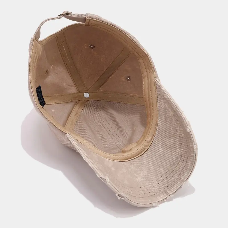652F Distressed Baseball Hat With Letter Embroidery Adjustable Snapbacks Hat For Women Teens Music Festival And Daily Wear