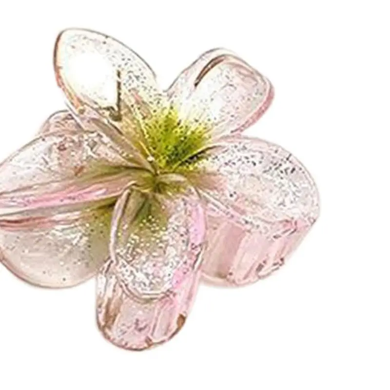 652F Hair Claw Clip for Girl Flower Hair Clamp SharkClip Hair Tool Ponytail Holder Hair French Jaw Clip Lady Headdress