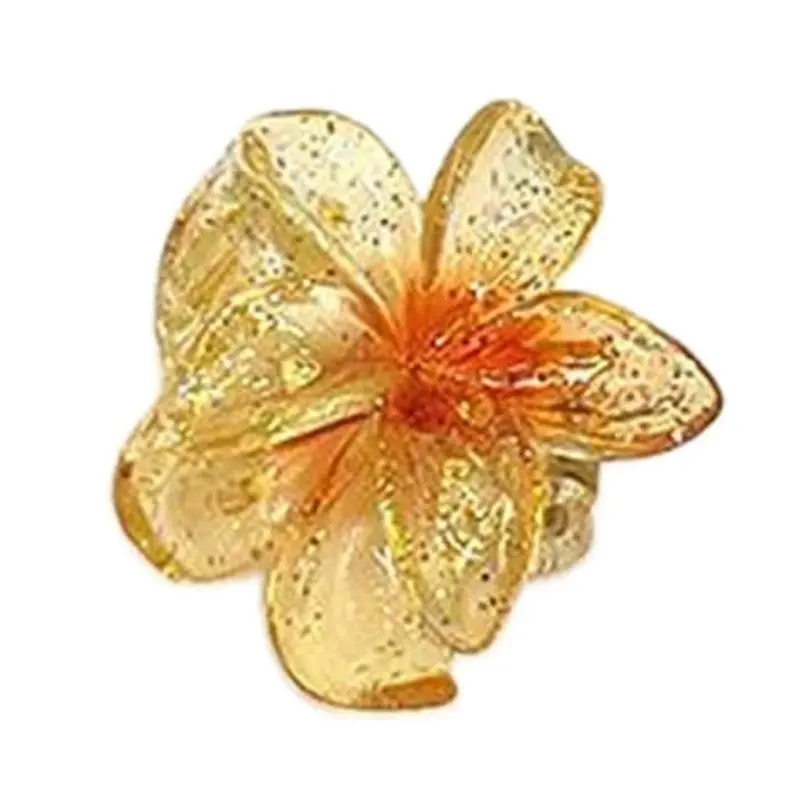 652F Hair Claw Clip for Girl Flower Hair Clamp SharkClip Hair Tool Ponytail Holder Hair French Jaw Clip Lady Headdress