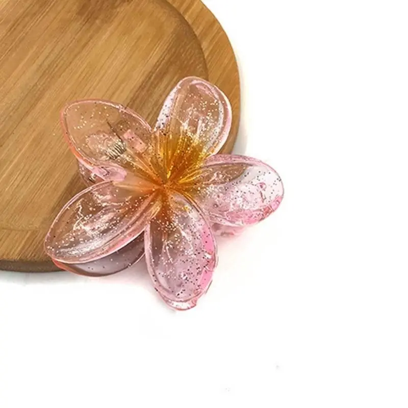 652F Hair Claw Clip for Girl Flower Hair Clamp SharkClip Hair Tool Ponytail Holder Hair French Jaw Clip Lady Headdress