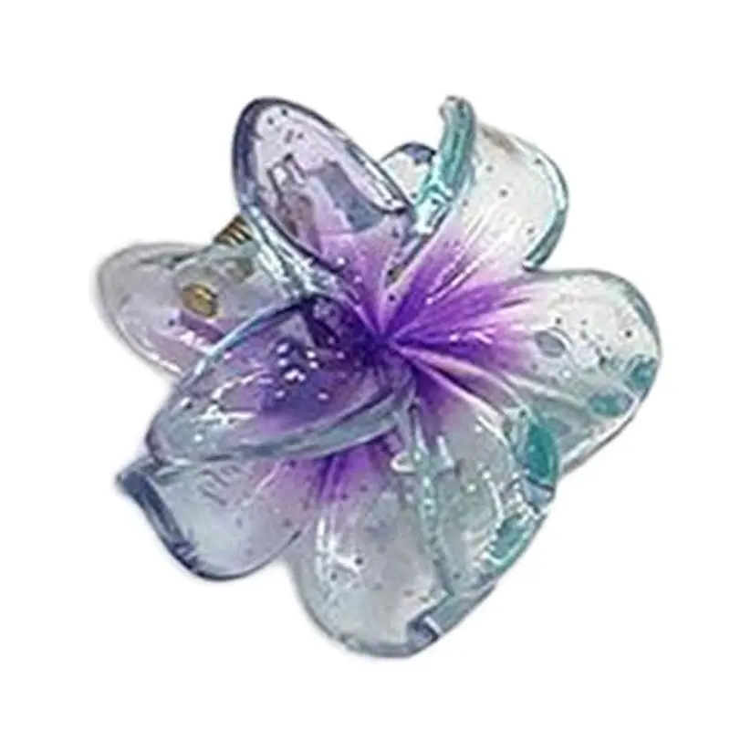 652F Hair Claw Clip for Girl Flower Hair Clamp SharkClip Hair Tool Ponytail Holder Hair French Jaw Clip Lady Headdress