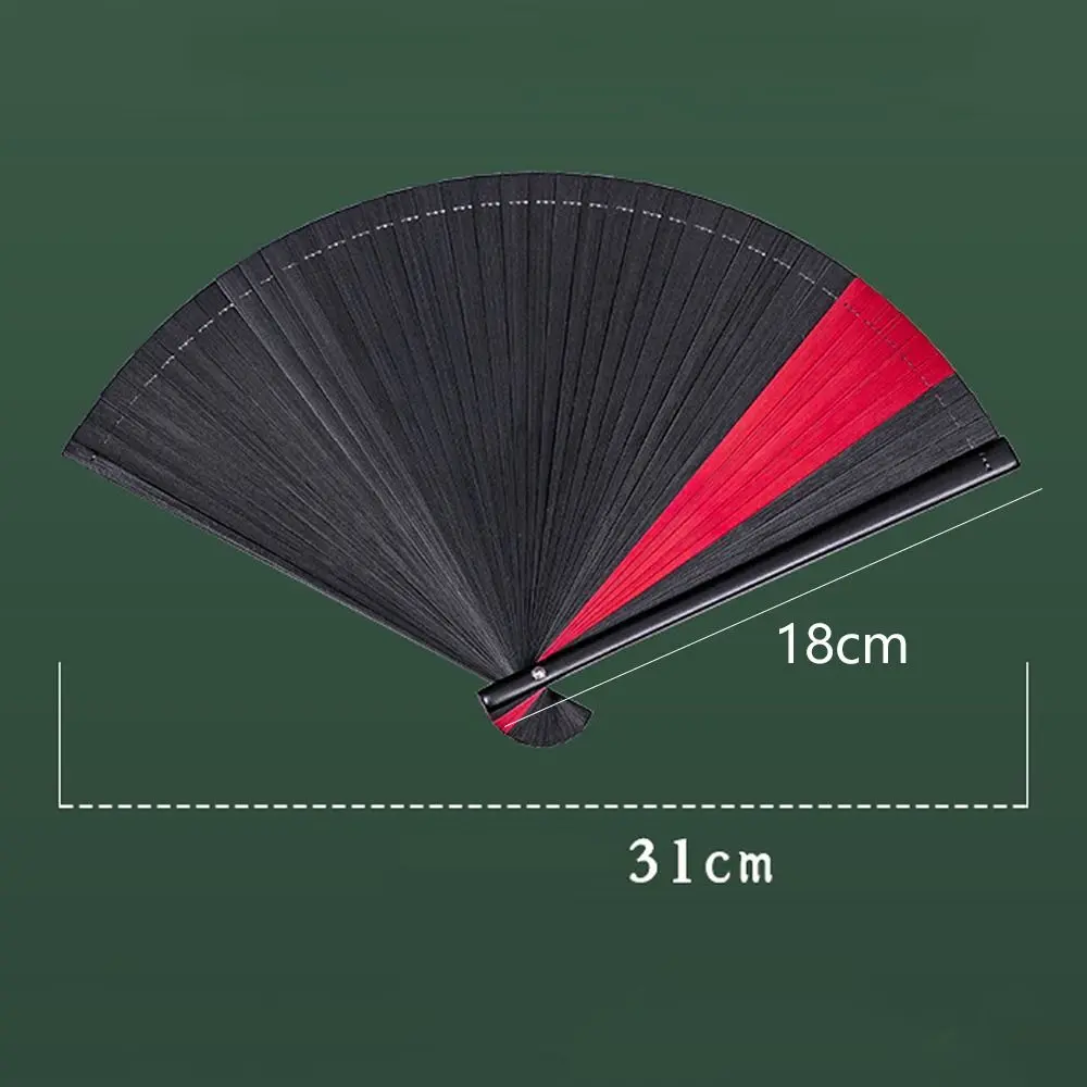 Fashion Chinese Style Japanese Classical Folding Fan Ancient Style Black Bamboo Fan Exquisite Portable Hand Fans Cheongsam Show