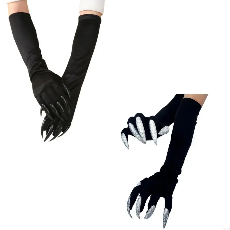 652F Funny Claw Gloves Birthday Party Cosplay Mardi Gras Long Nails Accessories Halloween Costume Gloves