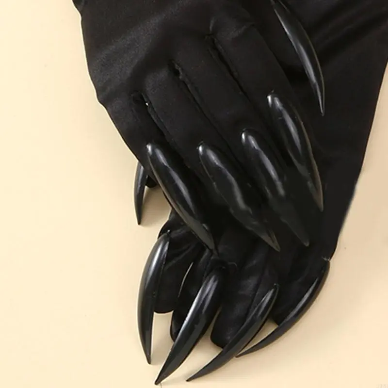 652F Funny Claw Gloves Birthday Party Cosplay Mardi Gras Long Nails Accessories Halloween Costume Gloves