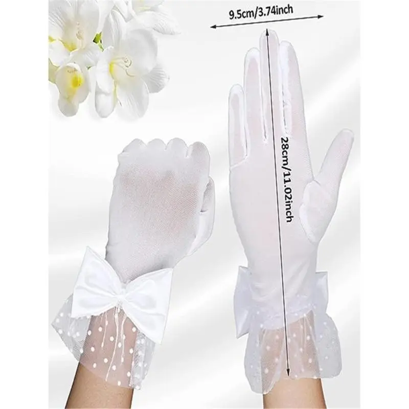 652F Lace Gloves for Formal Event Party Costume Gloves Elegant Wedding Gloves Adult Unisex Stage Performances Hand Gloves