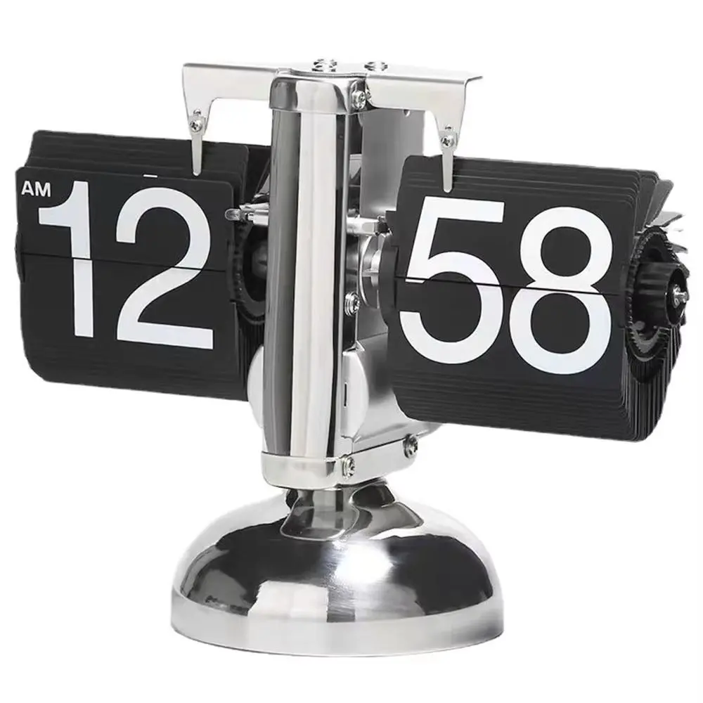 Page Turning Automatically Digital Auto Flip Clock Internal Gear Operated Removable Quartz Time Clocks Easy To Adjust Accurate