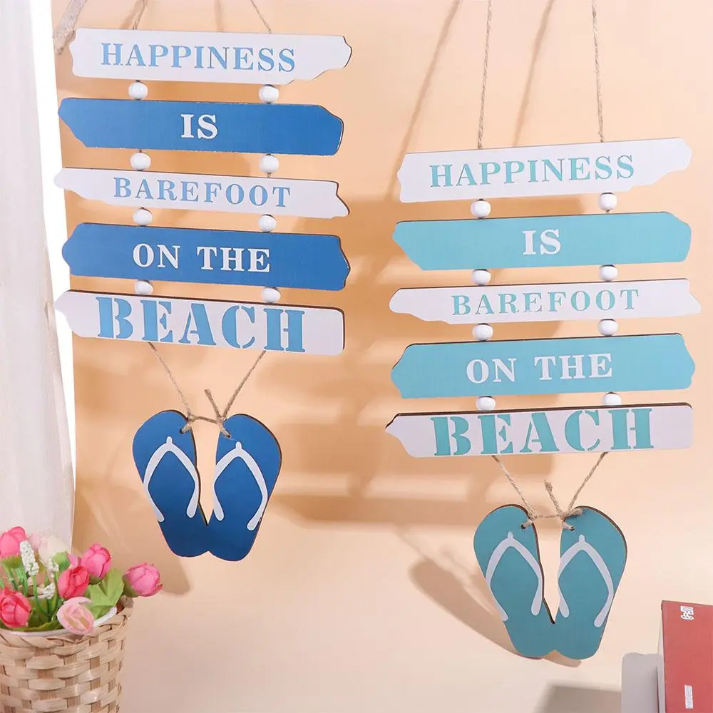 Beach Theme Ocean Wall Hanging Pendant Ocean Style Mediterranean Doorplate Welcome Sign Decortive Wall Hanging Ornament