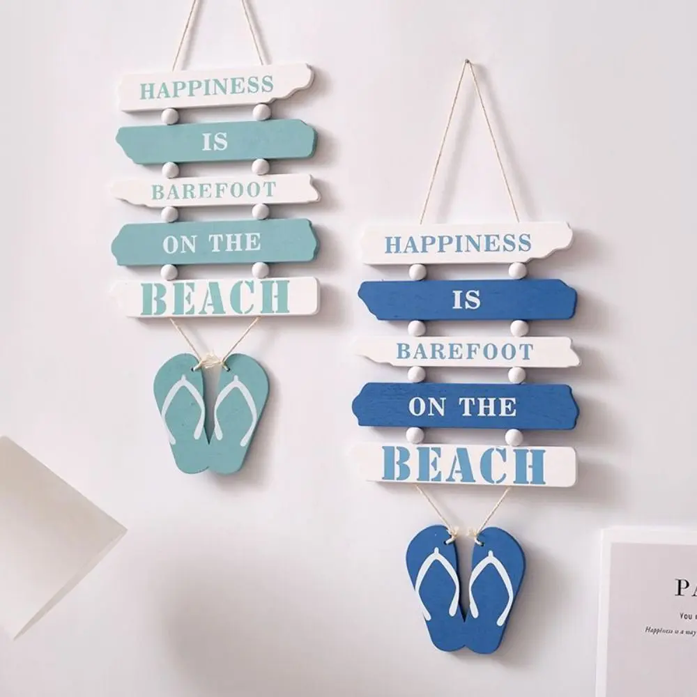 Beach Theme Ocean Wall Hanging Pendant Ocean Style Mediterranean Doorplate Welcome Sign Decortive Wall Hanging Ornament